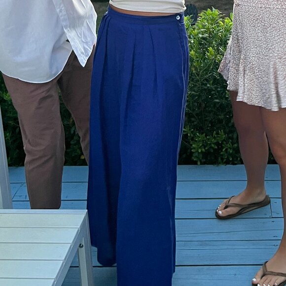 Vintage Wide Leg Linen Pants - Picture 3 of 3